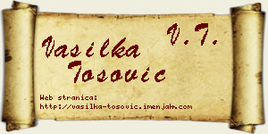 Vasilka Tošović vizit kartica